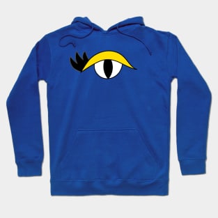 Cute Cartoon Eye with lashes and yellow lid Hoodie